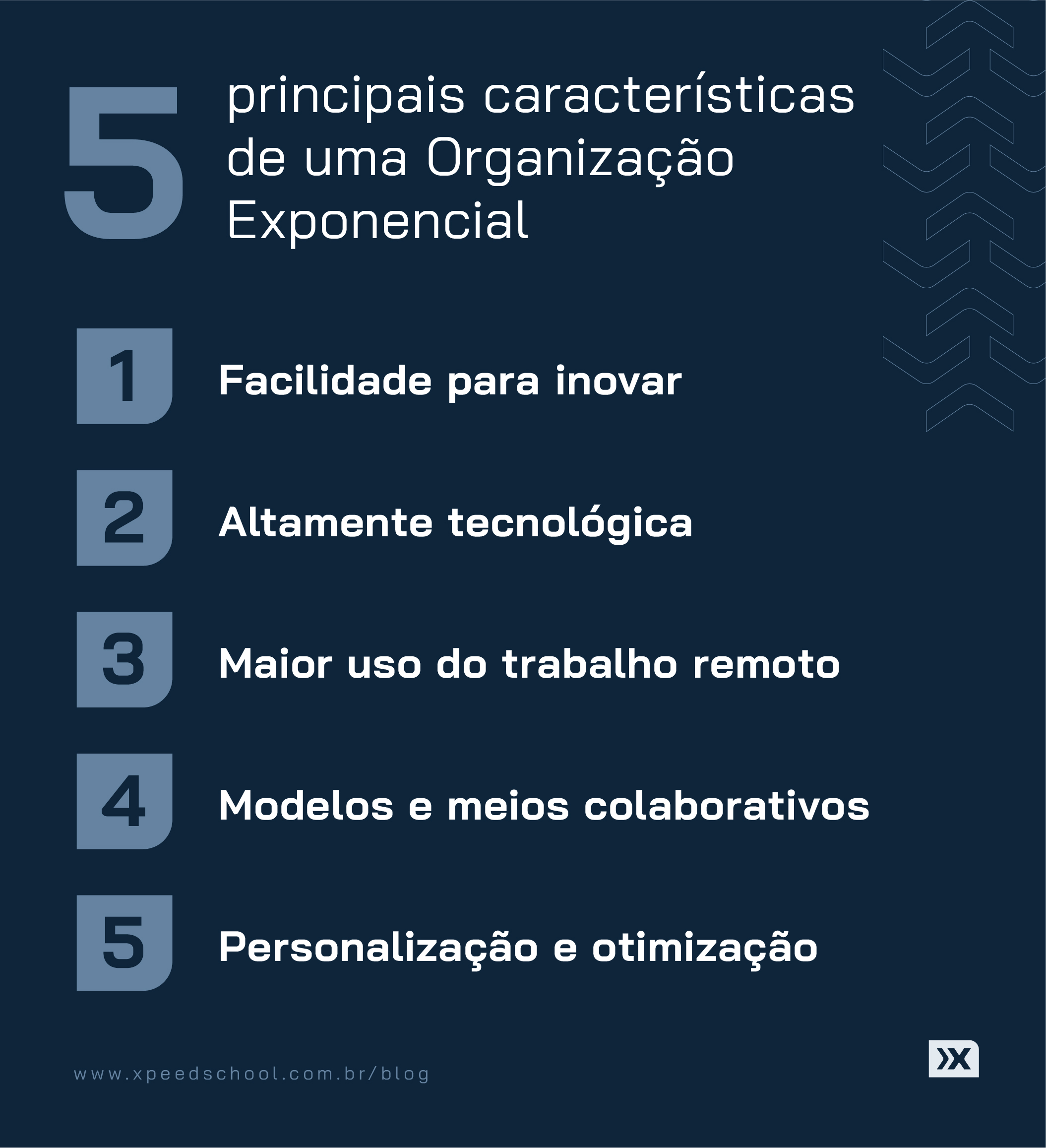 5 principais características de uma Organização Exponencial